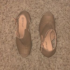 Nude Open Toe Booties